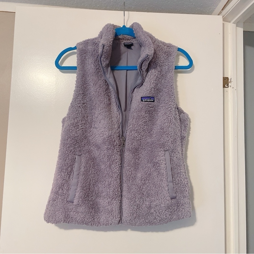 Patagonia Lavender Plush Fleece Vest Size M - Picture 1 of 6